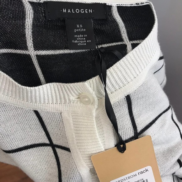 NWT Halogen Ivory Button Up Cardigan Sweater XSP - Picture 8 of 9